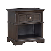 Transitional Nightstand with Shelf