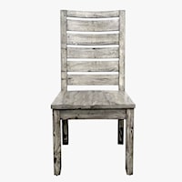 Rustic Ladderback Side Dining Chair