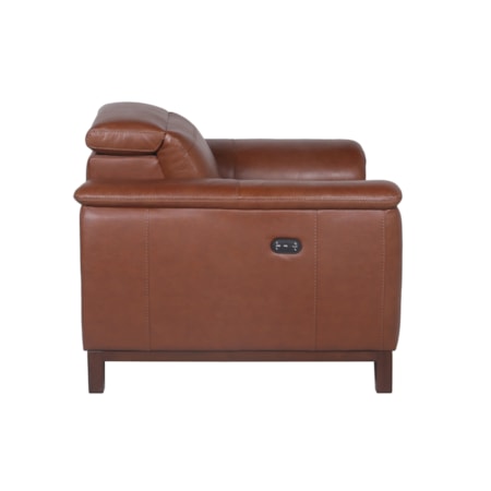 Dual-Power Leather Recliner