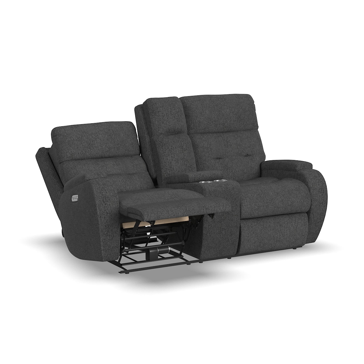 Flexsteel Strait Power Reclining Console Loveseat