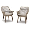 Signature Design by Ashley Beach Front Arm Chair with Cushion (Set of 2)