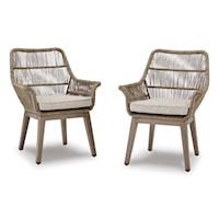 Arm Chair with Cushion (Set of 2)
