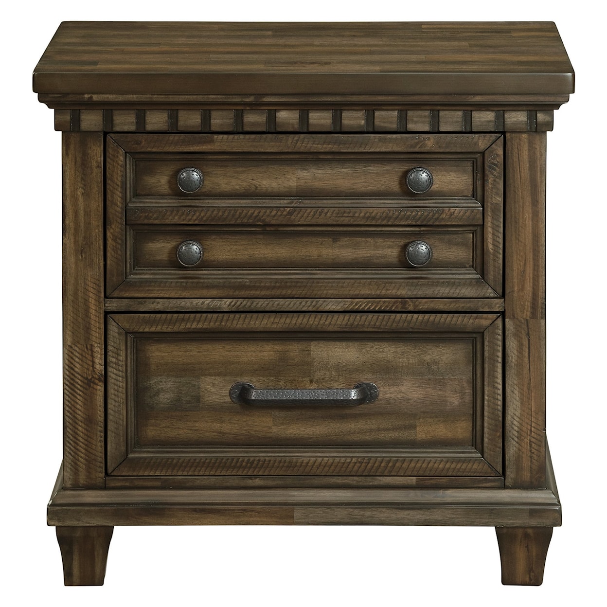 Elements International McCoy 2-Drawer Nightstand