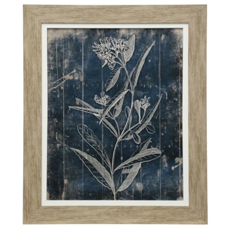 Blue Floral Framed Print