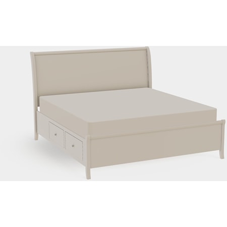 Adrienne King Sleigh Bed with Both Drawerside Storage
