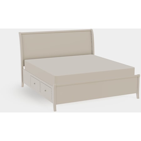 Adrienne King Left Drawerside Sleigh Bed