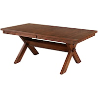 Rustic Dining Table with X-Trestle