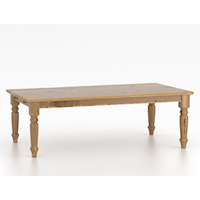 Traditional Farmhouse Rectangular Dining Table with Distressed Wood Finish