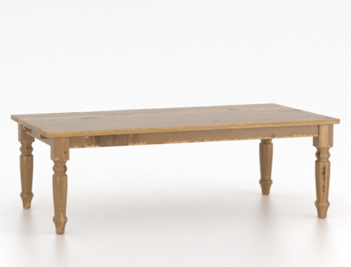Traditional Farmhouse Rectangular Dining Table with Distressed Wood Finish