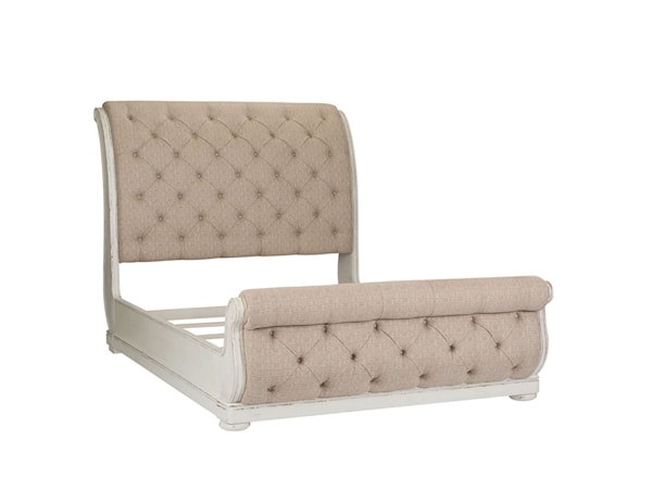 4-Piece Upholstered Queen Sleigh Bedroom Set