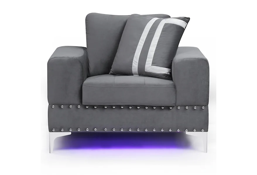 98 Accent Chair with LED Lighting and USB Port by Global Furniture at Corner Furniture
