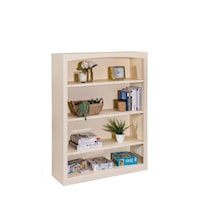 Customizable 36 X 48 Solid Pine Bookcase with 3 Open Shelves