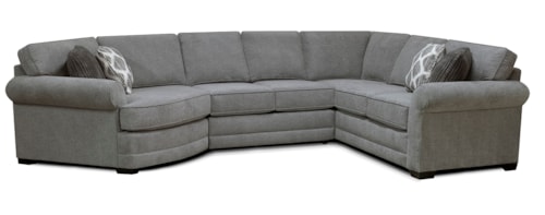 Casual Sectional Sofa with Cuddler
