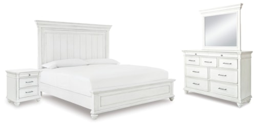 Queen Panel Bed, Dresser, Mirror And Nightstand