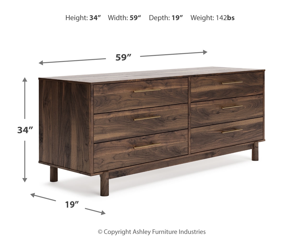 Signature Design by Ashley Calverson 6-Drawer Dresser