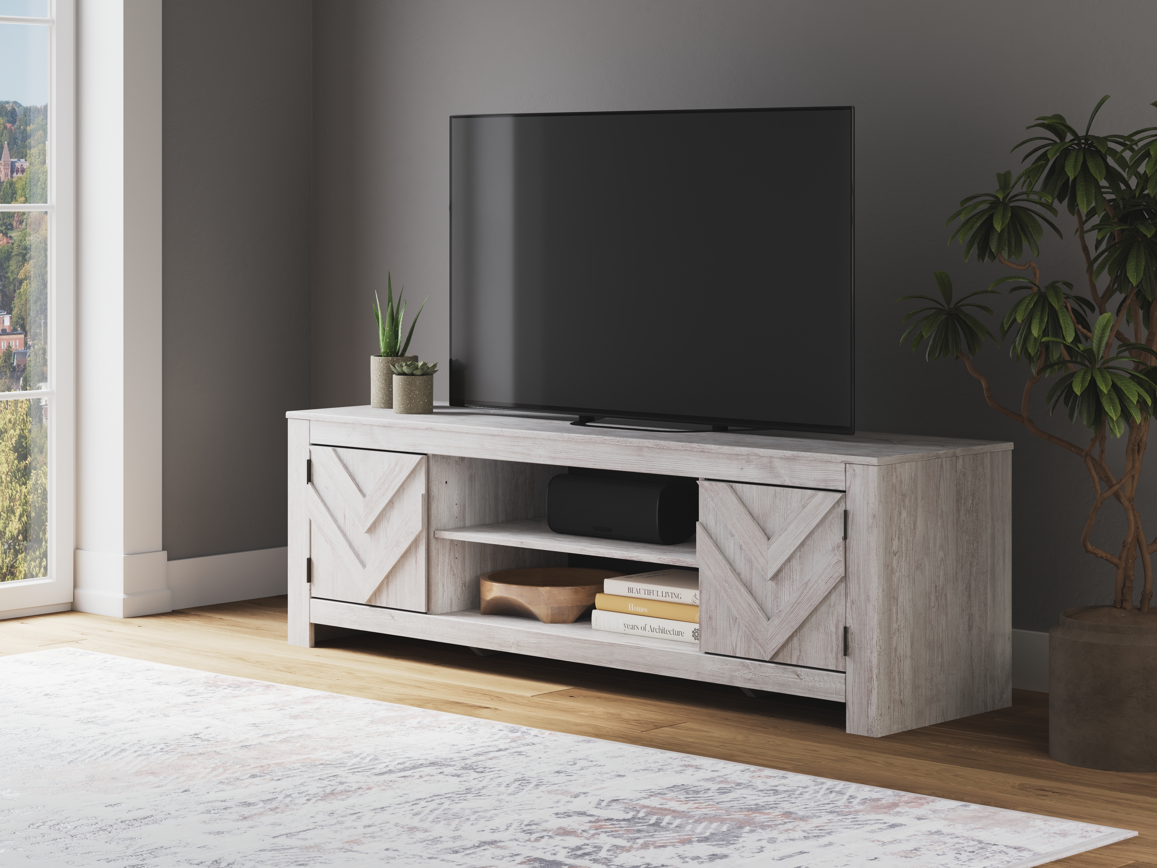 Lg TV Stand W/ Fireplace Option