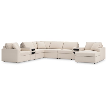 8-Piece Sectional w/ Audio System And Chaise