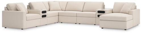 8-Piece Sectional With Audio System And Chaise
