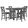 Signature Design by Ashley Myshanna 5-Piece Counter Height Table Set