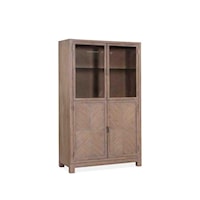 Geometric China Cabinet with Touch Lighting