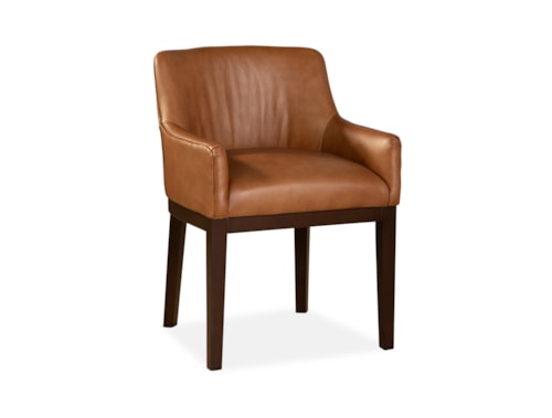 Modern Rustic Side Chair with Rounded Track Arms