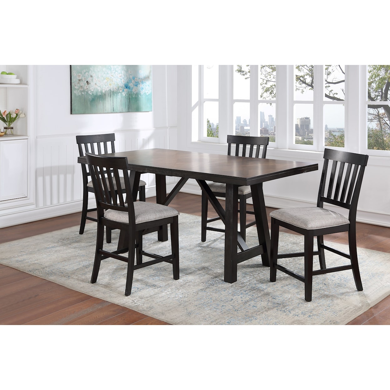 Steve Silver Halle 5-Piece Table and Chair Set