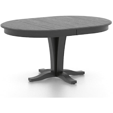 Transitional Customizable Oval Table with Pedestal