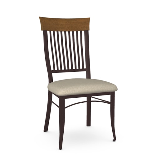 Contemporary Dining Side Chair with Upholstered Seat