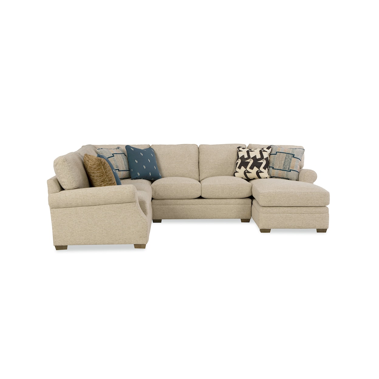 Hickory Craft 723650BD Sectional with RAF Chaise