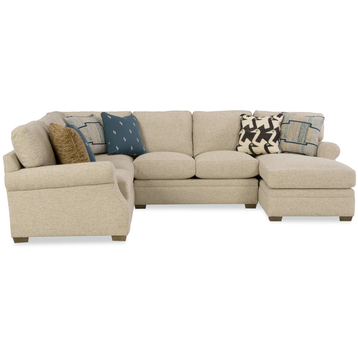 Hickory Craft 723650BD Sectional with RAF Chaise