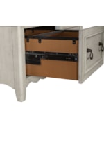 Liberty Furniture Chesapeake Traditional White Storage Credenza with Scalloped Detailing