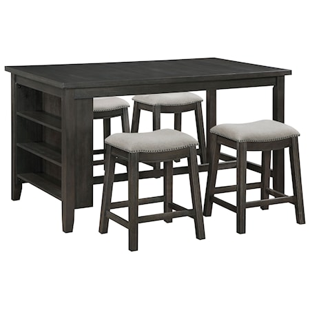 5-piece Counter Height Dining Table Set