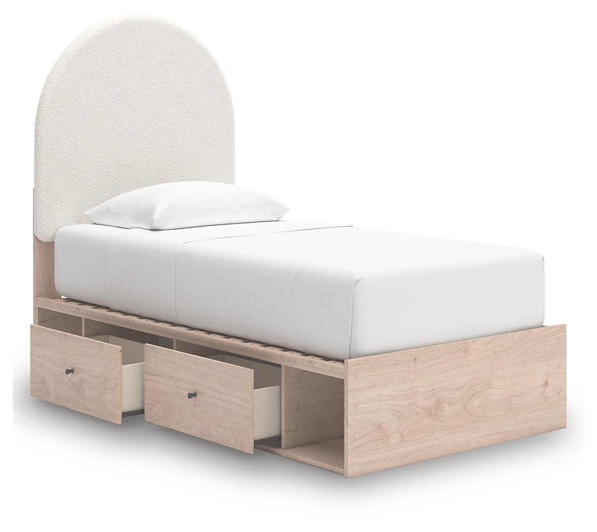 Twin Upholstered Panel Bed