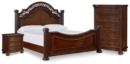 Queen Poster Bed, Chest And Nightstand