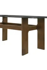 Armen Living Ileena Mid-Century Modern 79" Tempered Glass-Top Dining Table