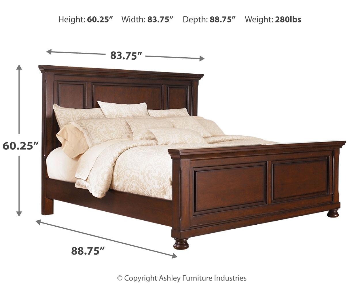 4pc King Panel Bedroom Set
