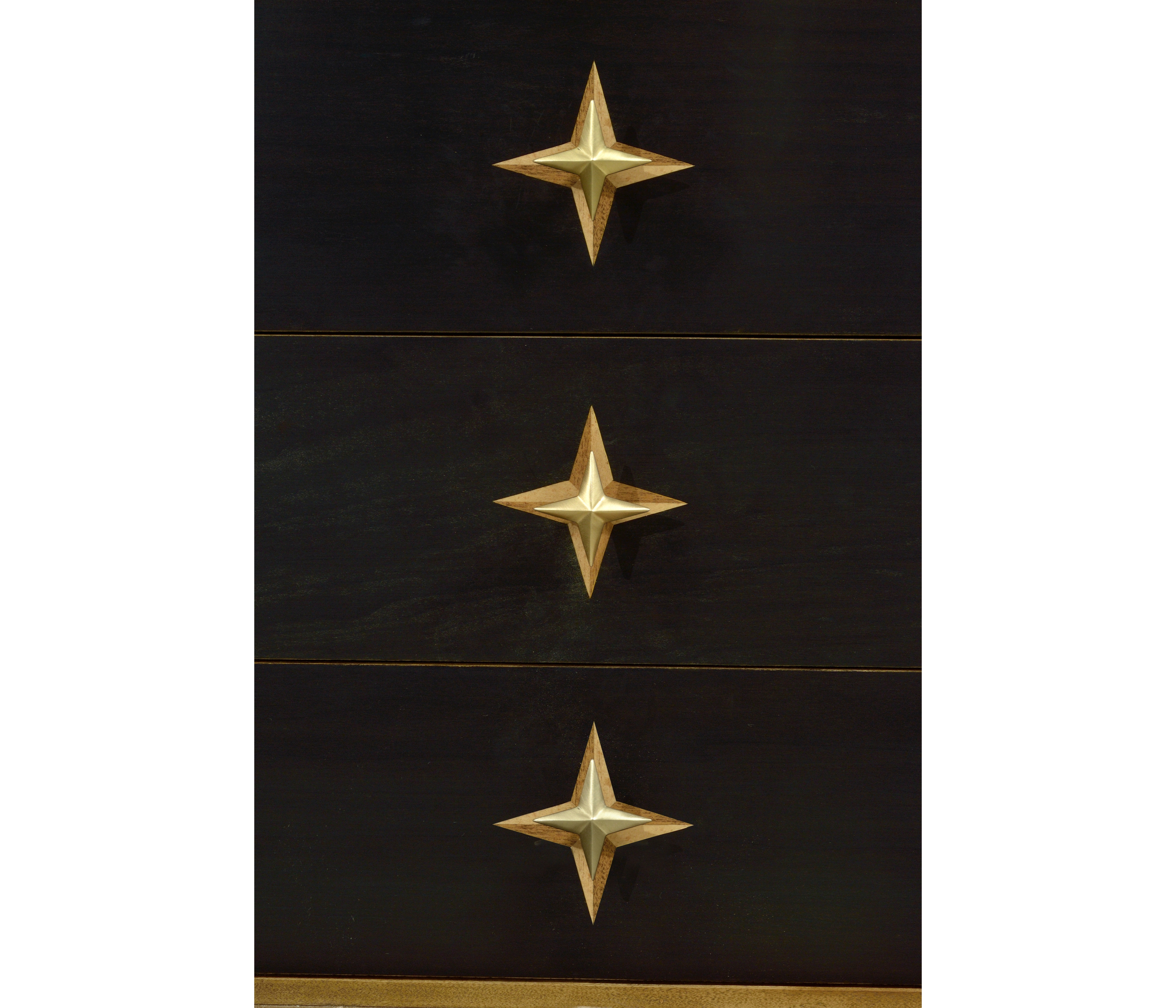 Jonathan Charles JC Modern Four-Point Star 3D Geometric Cabinet