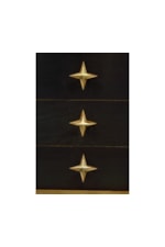 Jonathan Charles JC Modern Four-Point Star 3D Geometric Cabinet