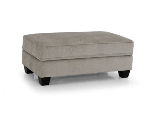 Transitional Rectangular Storage Ottoman