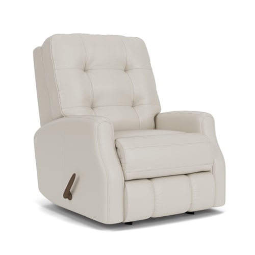 Button Tufted Manual Rocker Recliner