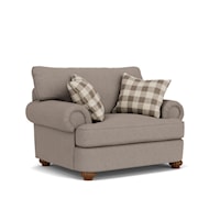 Traditional Upholstered Chair with Rolled Arms