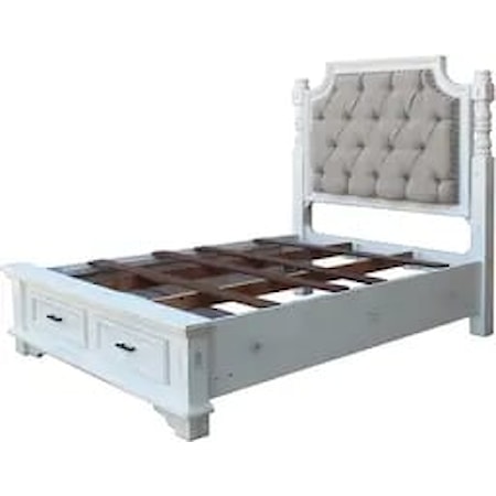 Upholstered King Storage Bed