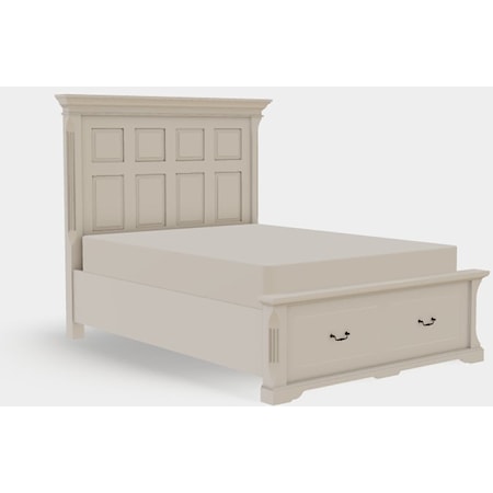 Queen Panel Bed Drawer End