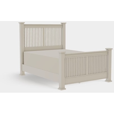 American Craftsman Queen Prairie Spindle Bed with High Footboard