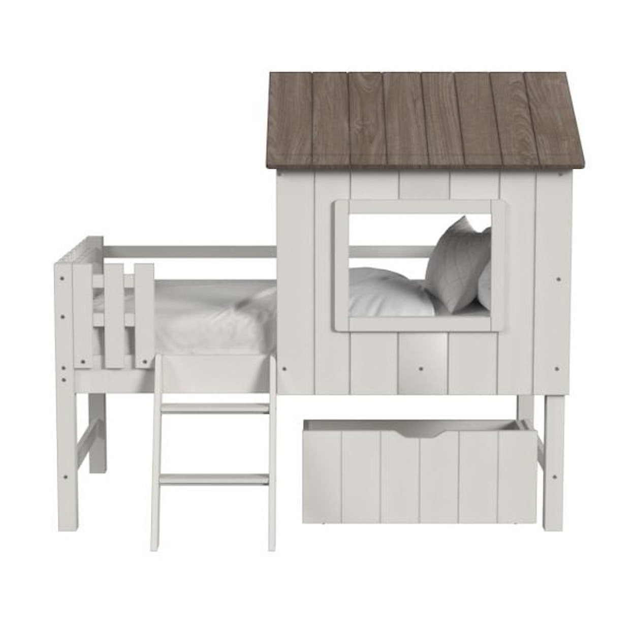 Westwood Design Lodge Series Complete Bed w/ Ladder and Fencing