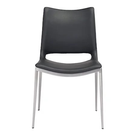 Ace Dining Chair (Set of 2) Black & Silver