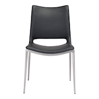 Ace Dining Chair (Set of 2) Black & Silver