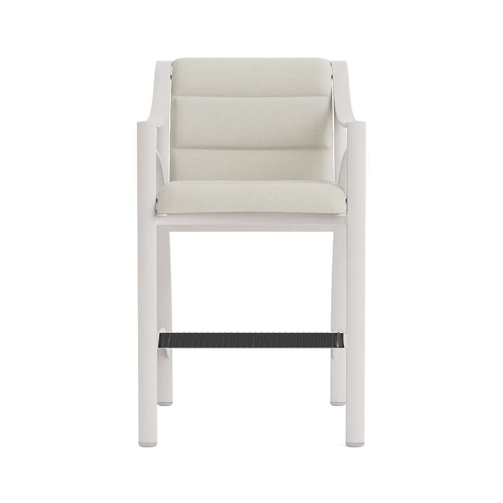 Brown Jordan Pasadena Padded Sling Slope-Arm Barstool