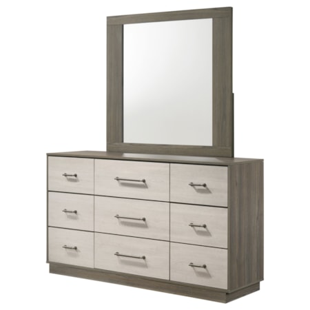 Fenwick 9-drawer Dresser w/ Mirror