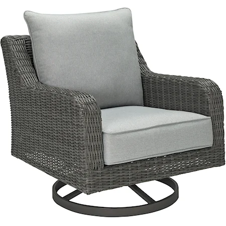 Outdoor Swivel Lounge Chair with Cushion